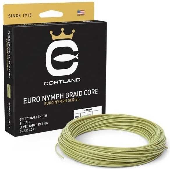 Cortland muškarská šnúra euro nymph braid core 022 freshwater 90 ft - level chatreuse