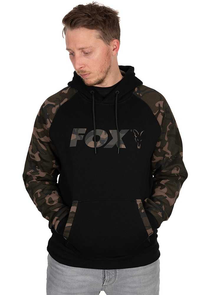 Fox mikina black camo raglan hoodie - m