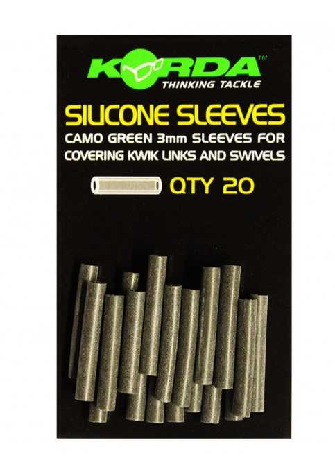 Korda silikonový prevlek silicone sleeves weedy green 20 ks