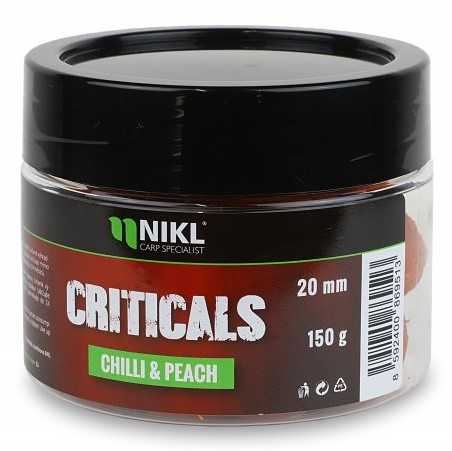 Nikl criticals boilie chilli & peach 150 g - 18 mm
