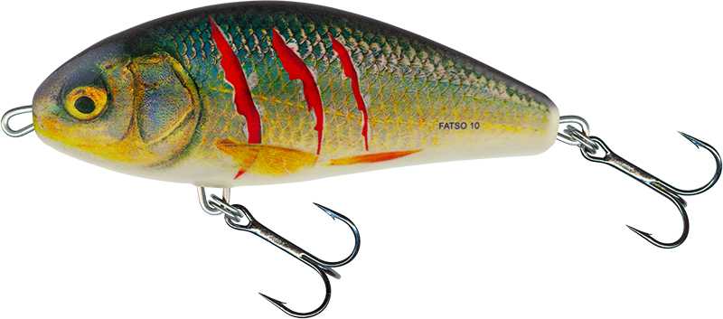 Salmo wobler fatso sinking wounded real roach 10 cm