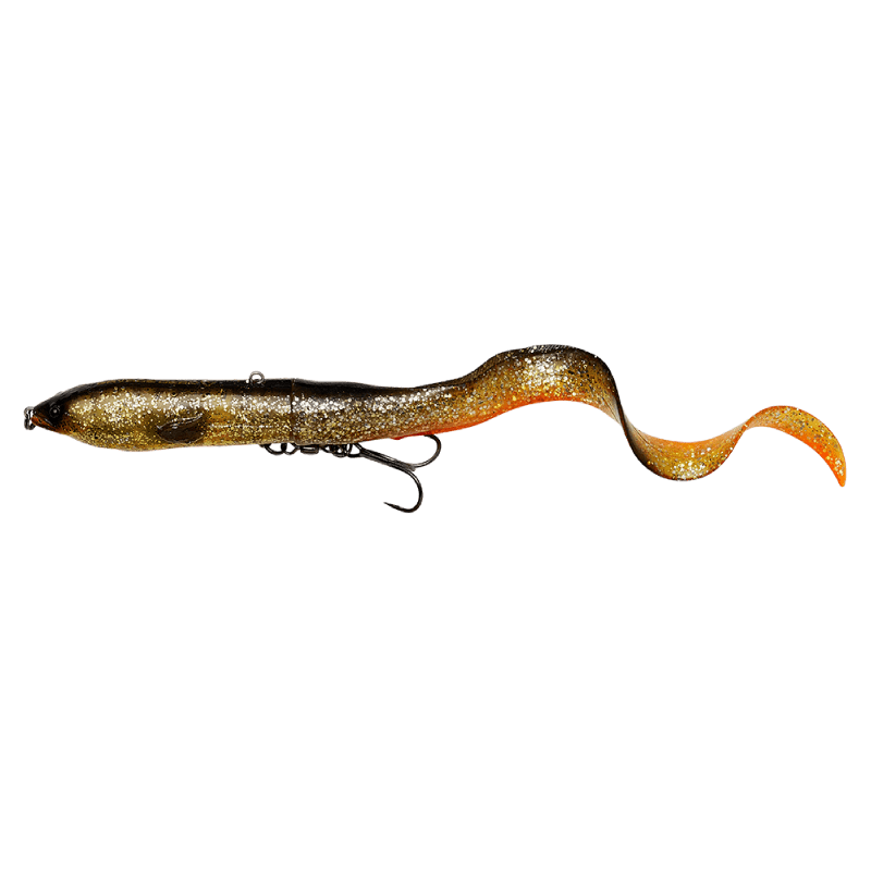 Savage gear 3d hard eel slow sinking black gold 17 cm 50 g