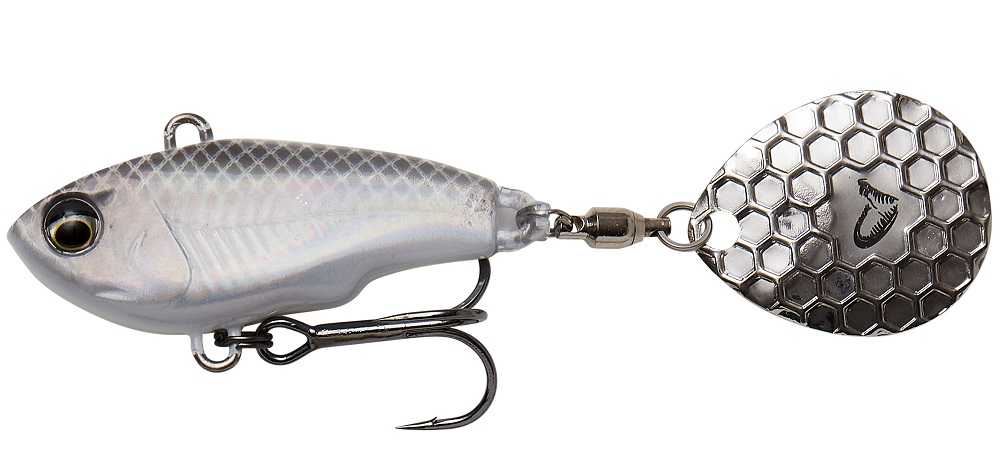 Savage gear fat tail spin sinking white silver - 5