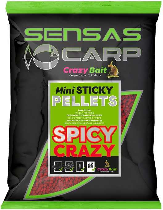 Sensas pelety mini sticky 700 g - spicy