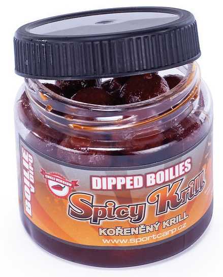 Sportcarp boilies v dipe dipped boilies 200 ml 18 mm-spicy krill