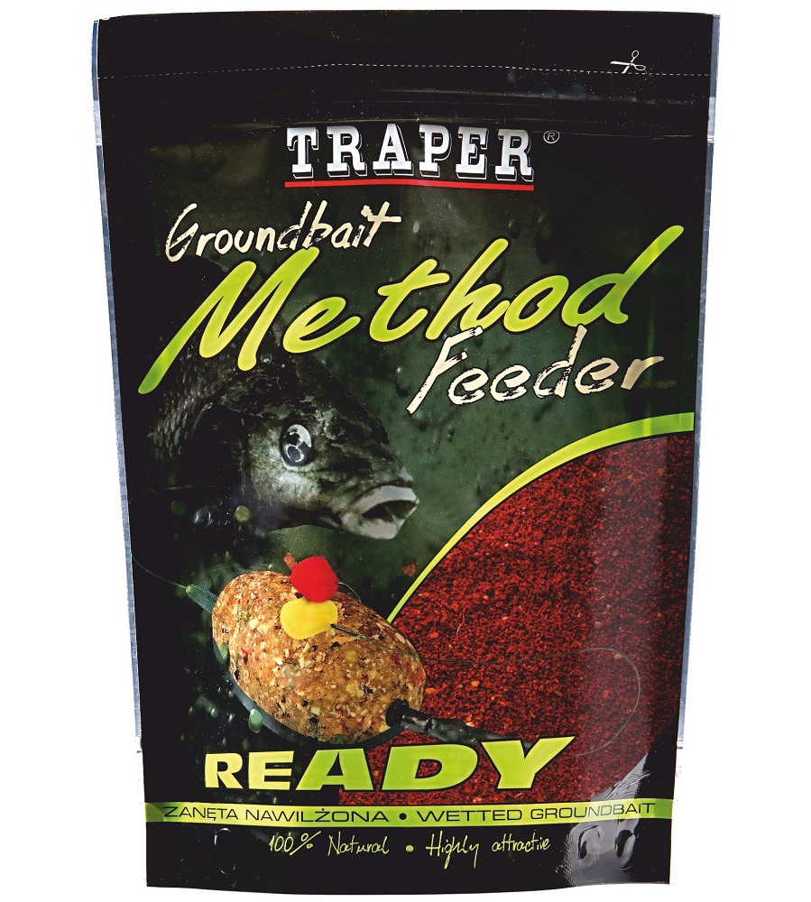 Traper krmítková zmes groundbait method feeder ready jahoda - 750 g