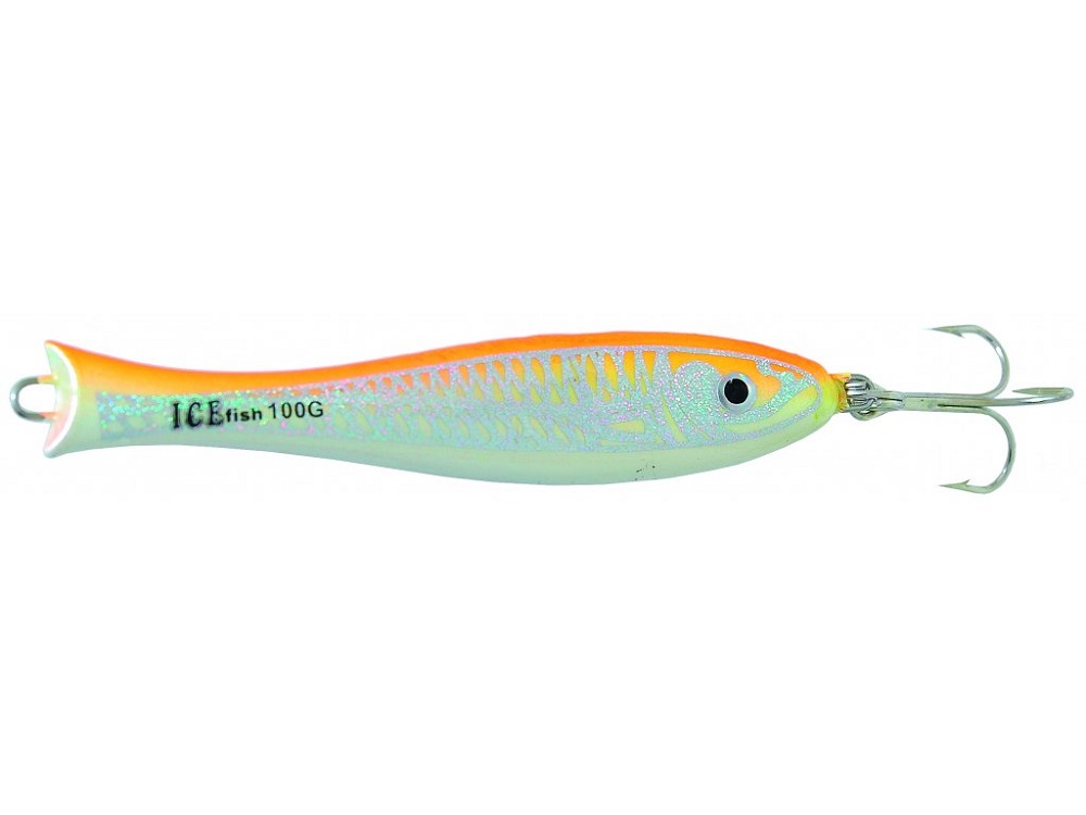 Ice fish pilker 3d oražovozelená - 120 g
