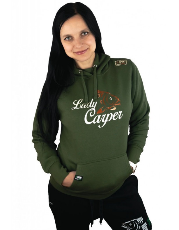 R-spekt mikina s kapucňou lady carper khaki - l