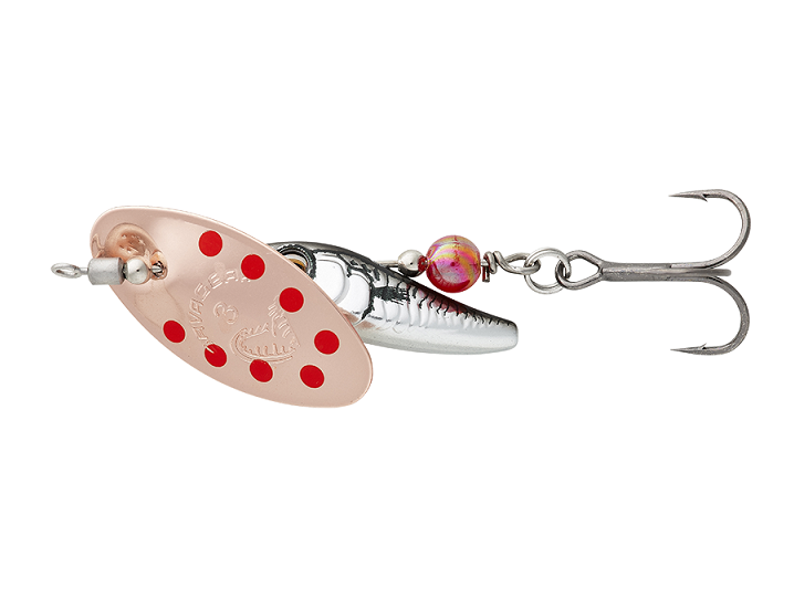 Savage gear rotačka sticklebait spinner copper red dots - 2 7