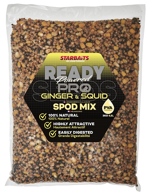 Starbaits  zmes spod mix ready seeds 3 kg - pro ginger squid