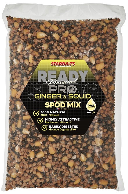 Starbaits zmes spod mix ready seeds pro ginger squid 1 kg