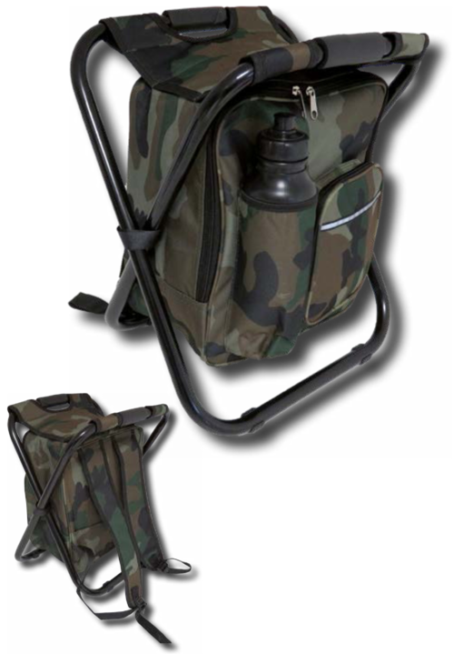 Behr batoh so stoličkou backpack camou seat