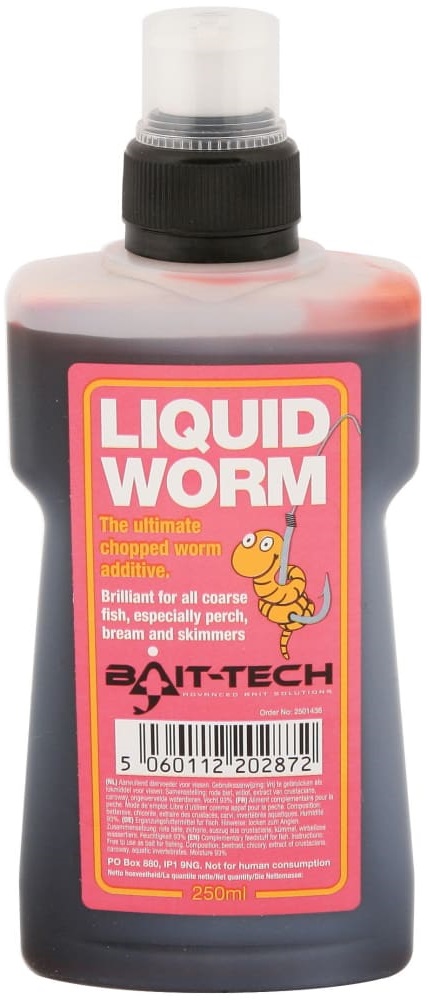 Bait-tech tekutý posilovač liquid worm 250 ml