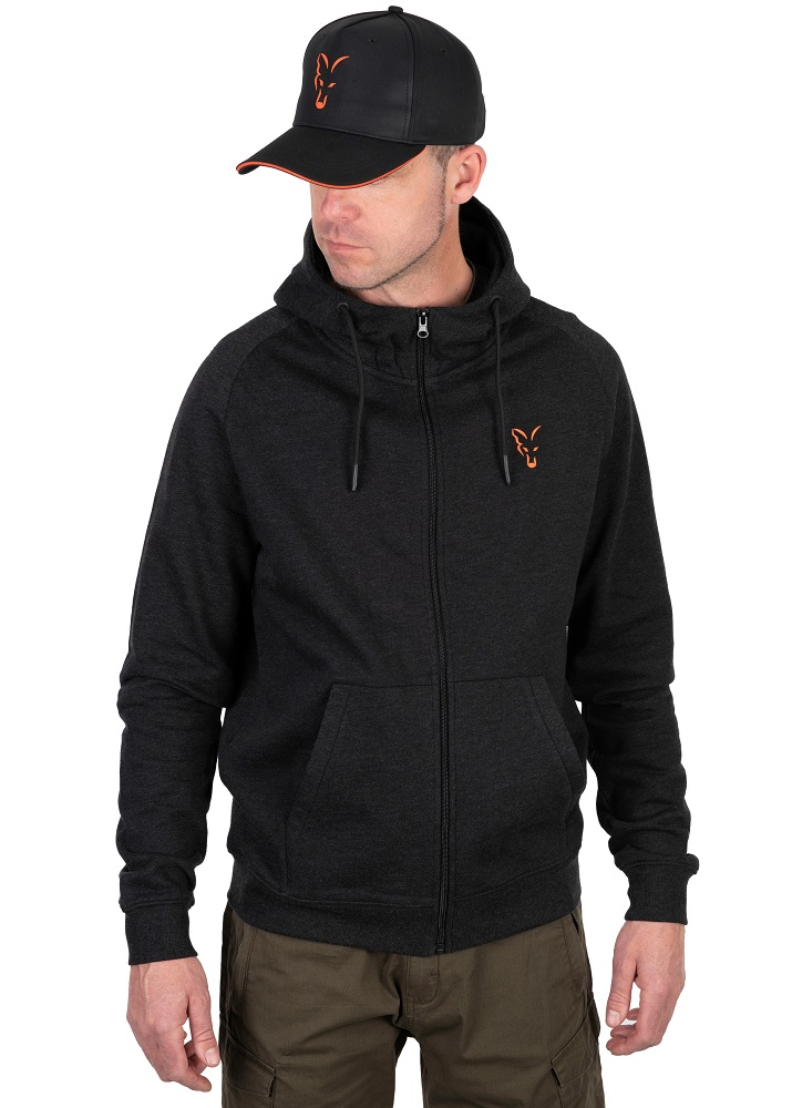 Fox mikina collection lightweight hoodie orange black - l
